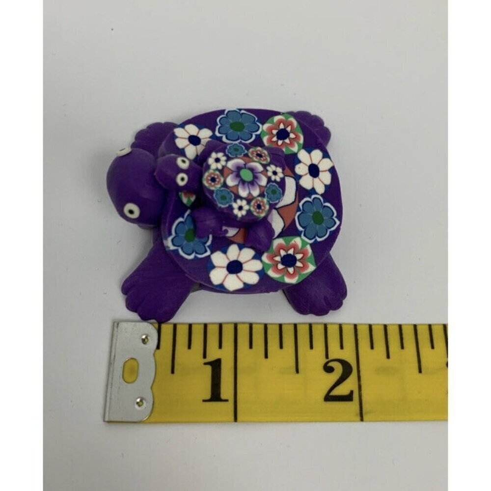 TURTLE / Tortoise WITH BABY Folk Art Mexico Fridge Magnet Travel Souvenir - Picture 8 of 8